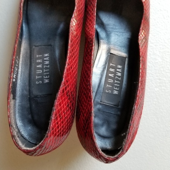 Stuart Weitzman Snake Print block heels - Picture 3 of 5